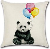 Kussenhoes Ballon - Panda - Kussenhoes - 45x45 cm - Sierkussen - Polyester