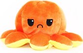 Bawzy Octopus mood knuffel - octopus knuffel omkeerbaar - reversible - emotion toy - cuddly toy - emotie tonen - Orange Yellow - Oranje - Geel