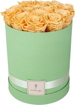 Flowerbox longlife rozen | GREEN | Large | Bloemenbox | Longlasting roses PEACH | Rozen | Roses | Flowers
