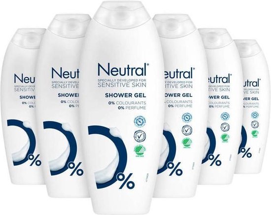 Neutral Showergel voor de gevoelige huid (set van 6 stuks)
