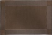 Placemat PVC - Plastic - geweven bruin - 45x30cm - Rechthoek