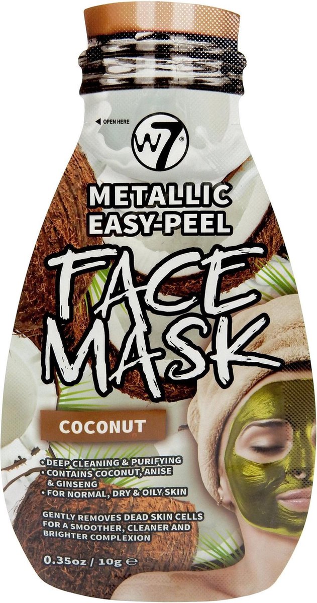 W7 Gezichtsmasker Easy Peel Metallic Coconut