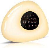 TechU™ - Wake up Light met 7 LED kleuren - Zonsopgang én Zonsondergang - Lamp met Wekker