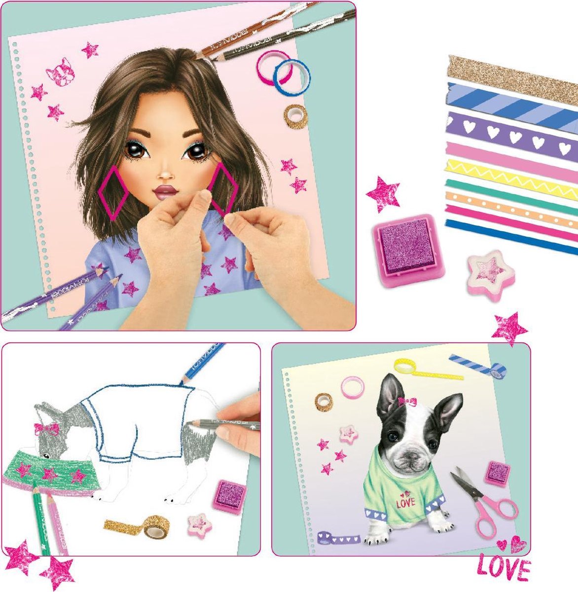 Coloriages Top Model Livre De Coloriage Avec Crayons Et Stylos De Top