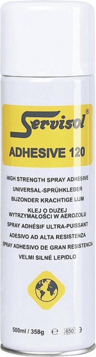Servisol Adhesive 120 - spuitlijm - hoge kleefkracht - stoffeerlijm - spuitbus - 500ml