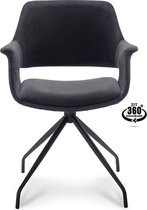 Happy Chairs – Armstoel Paulo – Velvet Zwart