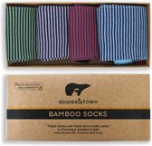 Gift Box Bamboe Sokken Stripes Edition (4 pairs)