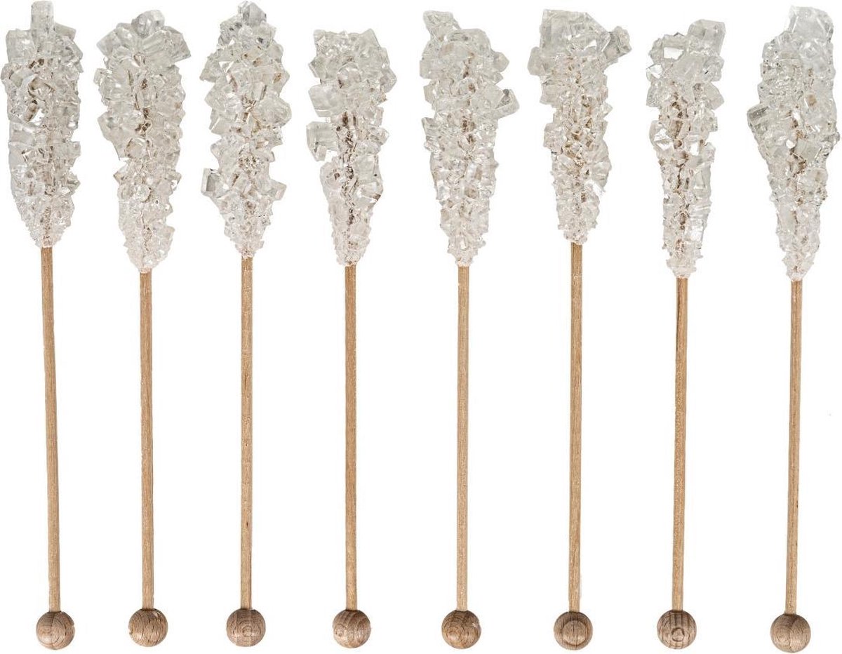 Goedkoopste Luxe Kandijsticks - 10 stuks - Thee - Koffie – Drank – Feest - Kandij - Sticks - Koffiesuiker - Kandij sticks - Tafelversiering - Cadeau – Gift – Suikersticks – Cocktail - Wit - Kandijsuiker - Feestdagen - Hightea