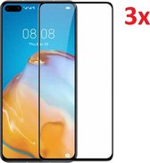 Full Cover 3D Edge Tempered Glass Screen Protector Geschikt Voor Huawei P40 - Ultradun Gehard Glas - Optimale Display Bescherming - Volledige Dekking - Screenprotector Beschermglas