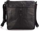 Spikes & Sparrow Crossbodytas Bronco Leer - zwart