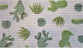 1x Friedola Universele Mat Cactus blue | 80x48cm | Badmat Badkamermat Douchemat | Cactus