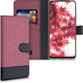 kwmobile telefoonhoesje voor Huawei P Smart (2021) - Hoesje met pasjeshouder in oudroze / zwart - Case met portemonnee