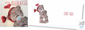 2x Me to You - Holografische wenskaart - 3D - Valentijnskaart - Liefde - Voor mijn allerliefste ...