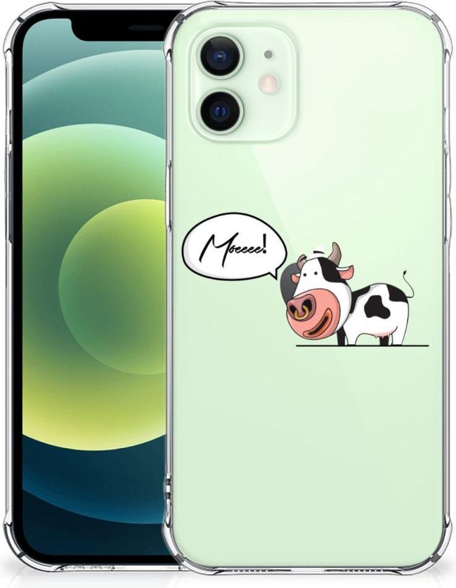 Back Cover voor iPhone 12 Mini Stevig Bumper Hoesje Cheeky Cow