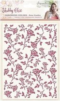 Shabby chic embossing folder rose garden