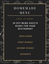 Homemade Menu - Restaurant Menu: Homemade Menu