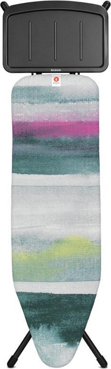 Brabantia Strijkplank B met Stoomunithouder - 124 x 38 cm - Morning Breeze
