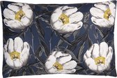 Clayre & Eef Sierkussen 60*40*4 cm Meerkleurig Synthetisch Rechthoek Bloemen Kussenhoes met Kussenvulling