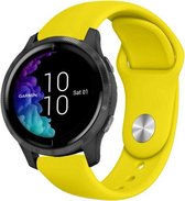 Siliconen Smartwatch bandje - Geschikt voor  Garmin Venu sport band - geel - Horlogeband / Polsband / Armband