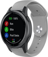 Siliconen Smartwatch bandje - Geschikt voor  Garmin Vivoactive 4 sport band - 45mm - grijs - Horlogeband / Polsband / Armband