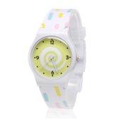 Fun Kinderhorloge Geel | Confetti | Kunststof/Plastic | Fashion Favorite