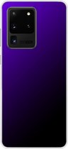 Samsung Galaxy S20 Ultra - Smart cover - Paars Zwart - Transparante zijkanten