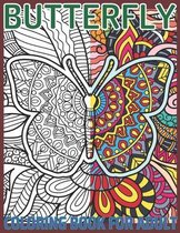 Butterfly coloring book for adult
