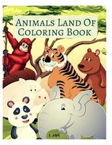 animals land of coloring book