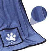 Hondenhanddoek Microvezel - 106 x 66 cm - Blauw