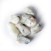 Sattva Rocks | Witte Maansteen trommelsteen, edelsteen ±5cm knuffelsteen in velours kado zakje. Gratis verzending!