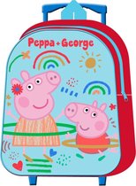 PEPPA PIG & George Trolley Koffertje voor vakantie / logeren reistas met wieltjes