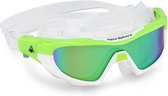 Aquasphere Vista Pro - Zwembril - Volwassenen - Green Titanium Mirrored Lens - Lime/Wit