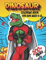 Dinosaur Coloring Book For Kids Ages 4-8