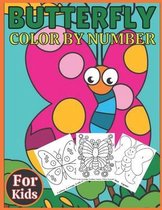 Butterfly color by number for kids