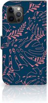 Smartphone Hoesje Apple iPhone 12 Pro Max Bookcase Palm Leaves