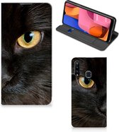 Beschermhoesje Geschikt voor Samsung Galaxy A20s Telefoonhoesje Zwarte Kat
