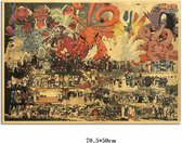 Grote Naruto Collage Anime Vintage Poster 70x50cm.