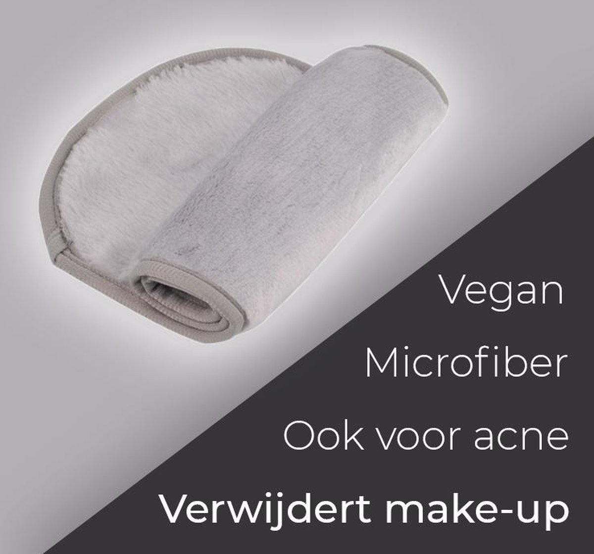 Herbruikbare make-up remover zonder reiniger- Microfiber - Magic make up eraser - Grijs