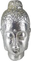 Beeld boeddha hoofd BRENT - Zilver - Ø 6 x 10 cm