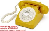 GPO 746 Retro vaste telefoon - met draaischijf - toonkiezend - mosterd