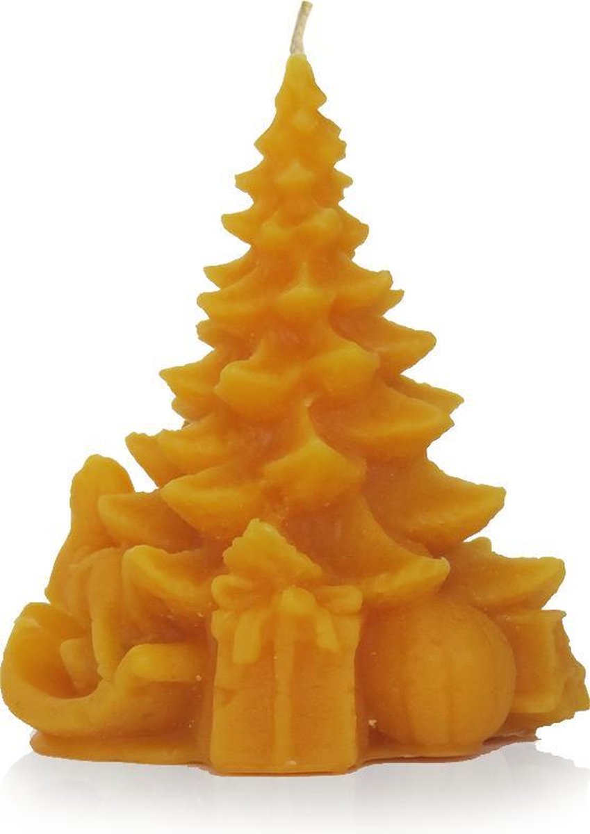 Bijenwaskaars Kerstboom & Cadeau's | 100% Zuivere Bijenwas kaars | Handgemaakt