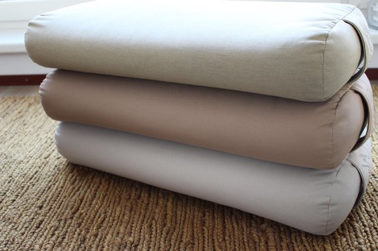 Yoga Bolster - yoga kussen - meditatie kussen Camel- Rechthoek - plat van Merkloos — afbeelding 4