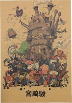 Studio Ghibli Film Collage Anime Vintage Poster 51x35