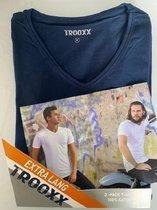 Trooxx T-shirt 2-Pack Extra Long - V- Neck - Navy -XXL