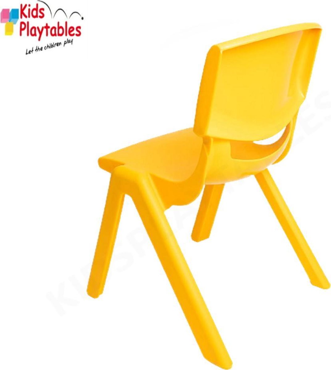 Kunststof Kinderstoeltje geel - zithoogte 25 cm - stapelstoel - schoolstoel  -plastic... | bol