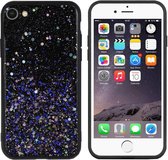 BackCover Spark Glitter Telefoonhoesje - Hoesje Apple iPhone SE 2020/8/7 - Blauw
