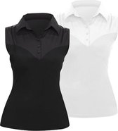 Slim n Lift Perfect Fit Blouse - Corrigerend Dames Shirt - Set van 2 - Maat XXL - Zwart & Wit