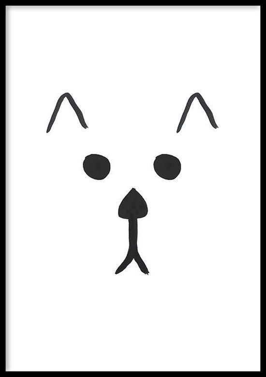 Poster Hond - 30x40 cm Met Fotolijst - Dieren Poster - Ingelijst - WALLLL
