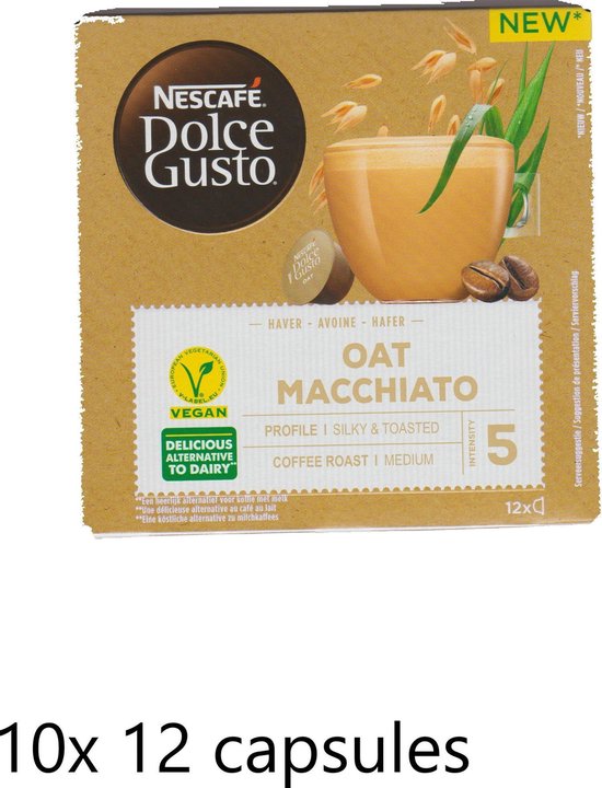 Nescafé Dolce Gusto® - Oat Macchiato - vegan - conditionnement multiple 10x  12 gélules | bol.com