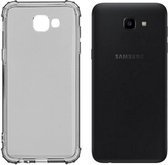 Backcover Shockproof TPU 1.5mm - Telefoonhoesje - Hoesje voor Samsung J4 Plus - Transparant Zwart